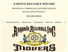 Tablet Screenshot of aaronsreliable.com